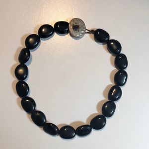 Black Chaps Beaded Necklace